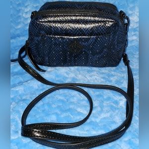 Simply Vera Wang Mini Purse, Blue and Black Snakeskin Crossbody